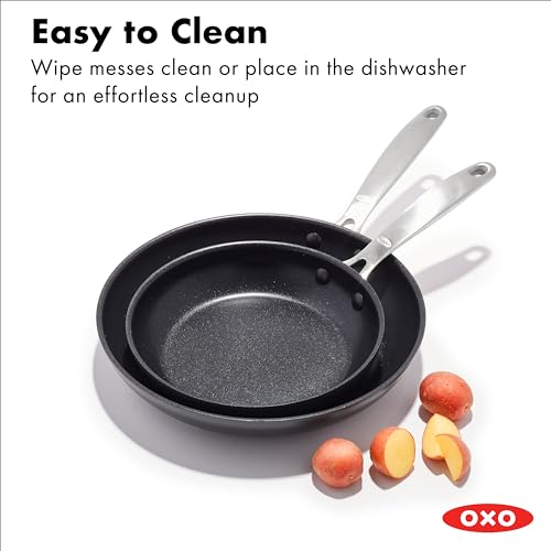 Enhanced 8" and 10" Frying Pan Skillet Set (8" and 10" Frying Pan Skillet Set / Black)