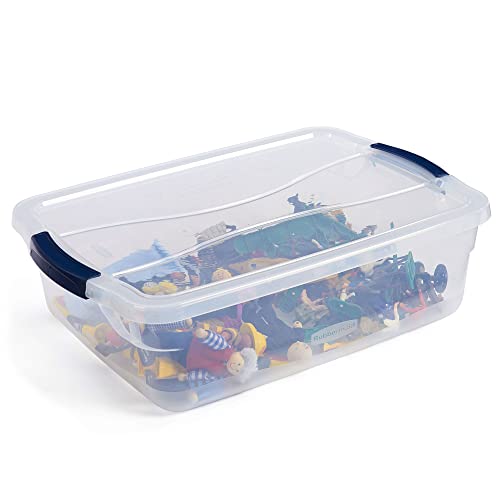 Cleverstore 17 Quart Clear Latching Waterproof Stackable Airtight Storage Containers with Durable Latching Lids (17 Qt – 6 Pack)