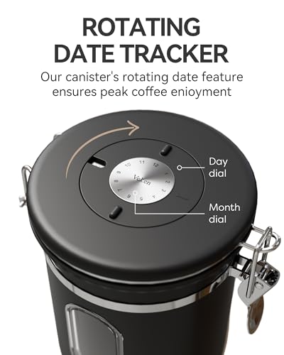 Coffee Canister with Window (Black / 16 oz)