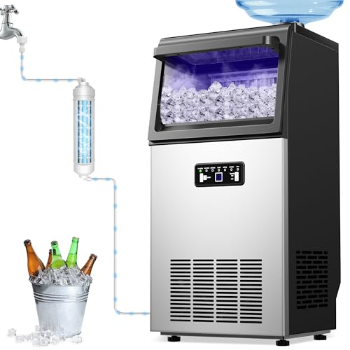 Commercial Ice Maker Machine 100 LBS (100 LBS/24H,36 Ice Cubes / Freestanding Ice Maker)