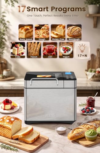 Pro 710W 2.2LB Bread Maker (Silver Stainless Steel)