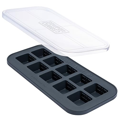 2 Tbsp Silicone Freezer Mold with Lid (1-Pack / Charcoal)