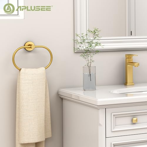 Brushed Dark Gold Towel Ring for Bathroom Storage (Brushed Dark Gold)