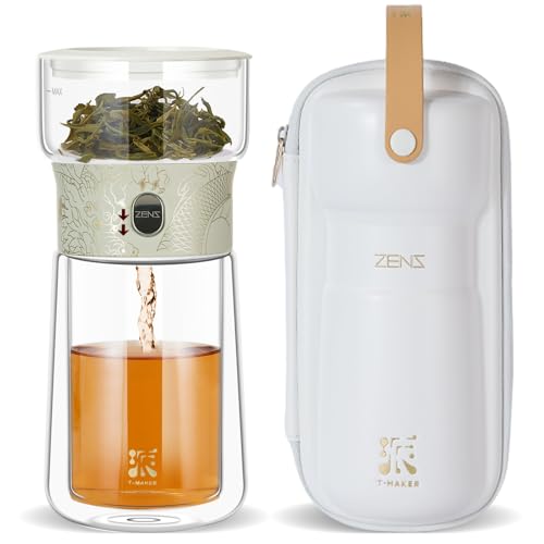 Glass Tea Infuser Pot (08-White Dragon / 9oz)