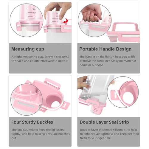 Airtight Rice Storage Container (Pink x 2 / 3L-2pack)