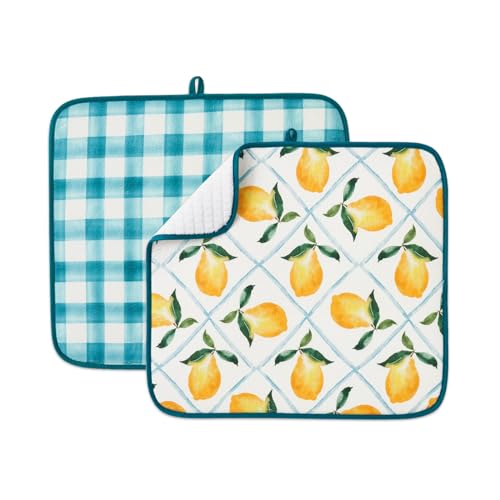 Dish Drying Mats 2 Pack (16''X18'' / Farmhouse Lemon)
