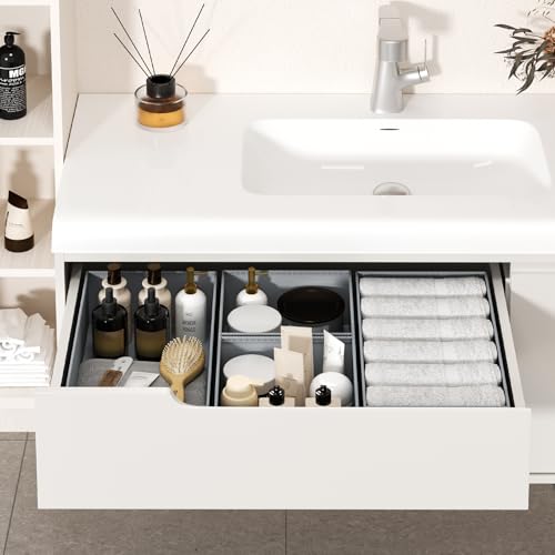 Drawer Organizer Clothes Storage (Gray / 20 Pack)