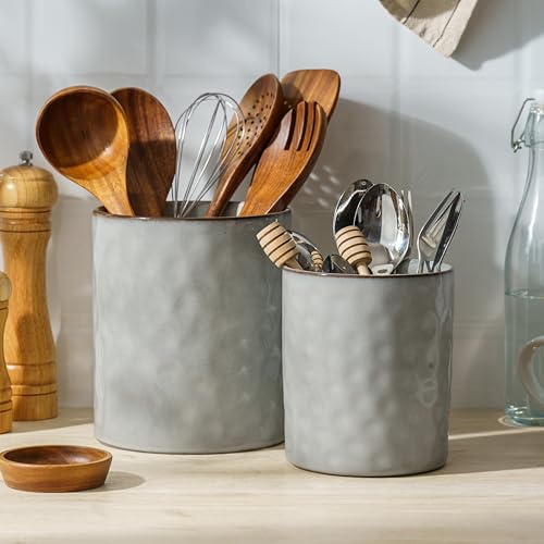 Ceramic Utensil Holder (Gray)