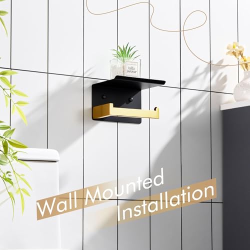 Toilet Paper Holders with Shelf Bathroom Toilet Paper Roll Holder Wall Mounted T
