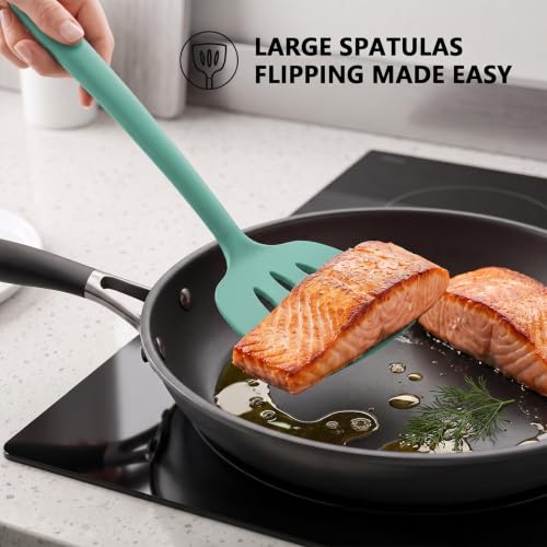 3 Pack Silicone Spatula Set (PureAquaGreen)