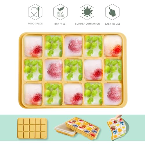 Ice Cube Trays Set of 2 (Yellow)