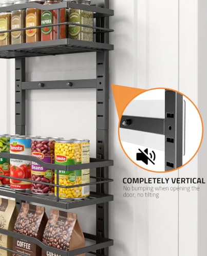 Black 9 Tier Over The Door & Wall Mount Pantry Organizer (9-Tier Door&Wall / Black)