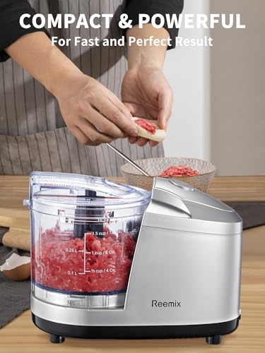 1.5 Cup Electric Food Chopper (Silver)