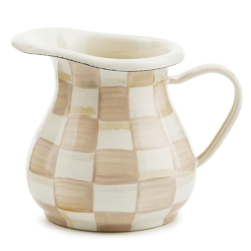 Enamel Creamer (Mocha Check)