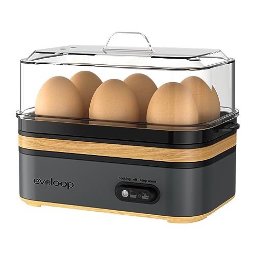 Rapid Egg Cooker Electric 6 Eggs Capacity (Black)