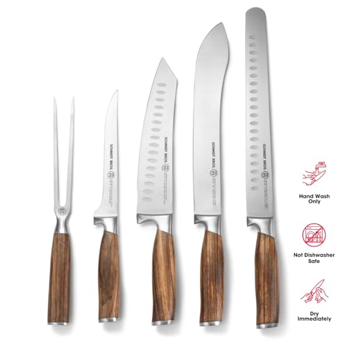 Zebra Wood 6 Piece BBQ Knife Set (Zebra Wood)