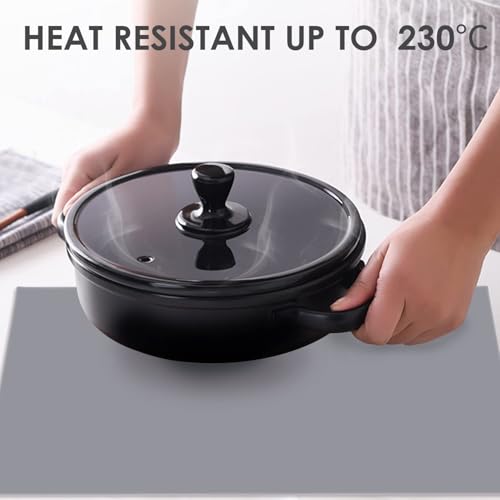 Extra Large Silicone Mats for Kitchen Counter (06-matte Gray / 27.6"L x 16"W)