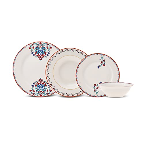 Nakkas 24 Piece Porcelain Dinner Set for 6 People (Nakkas 6 Person)
