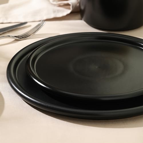 Eden Dinner Plate Set (Black / 4-Piece - Dinner Plate)