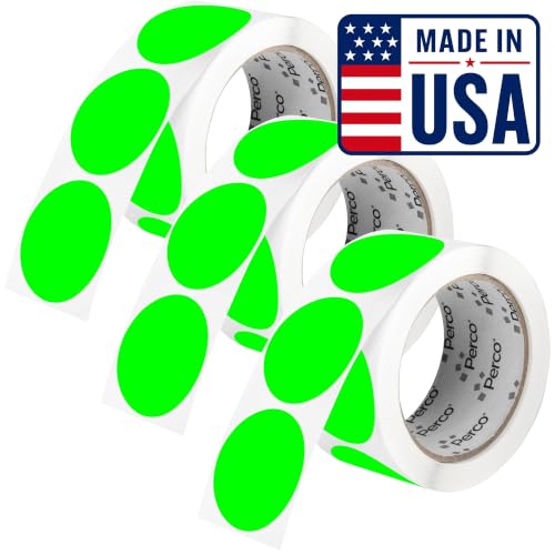 Neon Green Perforated Round Circle Dot Sticker 2 (Green - Neon / 2 Inch)