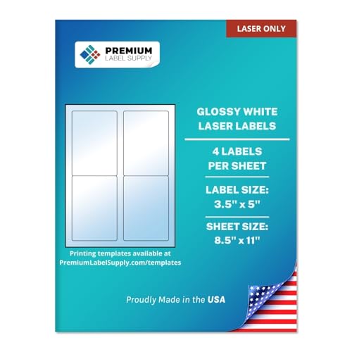 Glossy White Sticker Labels (40 Count)
