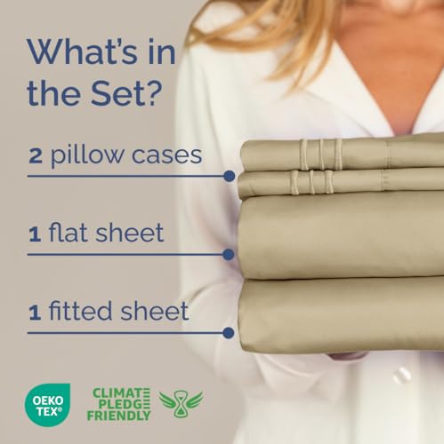 Queen Size 4 Piece Sheet Set (13 - Beige / Queen)