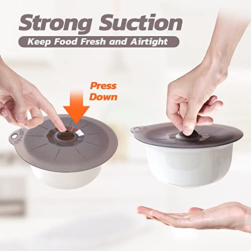 Silicone Lids for Pots and Pans (Clear Gray)