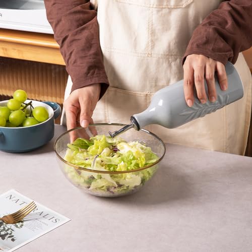 Sweejar Ceramic Oil Dispenser Bottle (Gray / 20 oz, Set of 1)