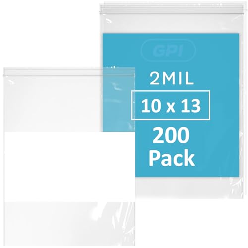 10" x 13" Large Zip Bags (200 Count)