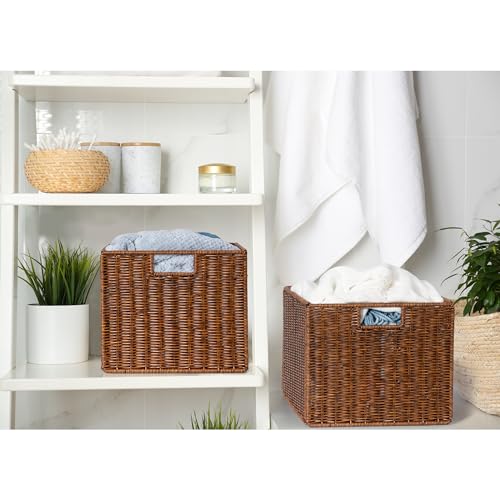 Wicker Storage Basket (Brown)