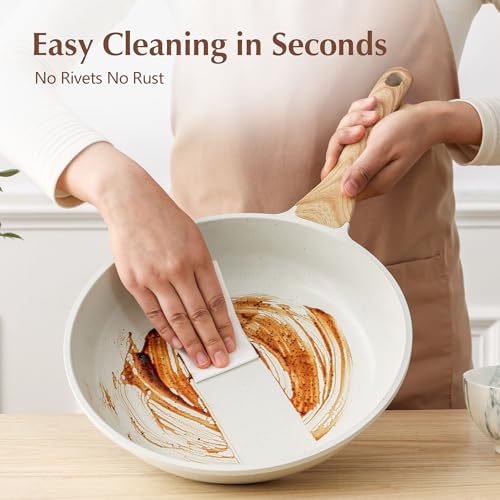 8Inch Nonstick Ceramic Frying Pan with Lid