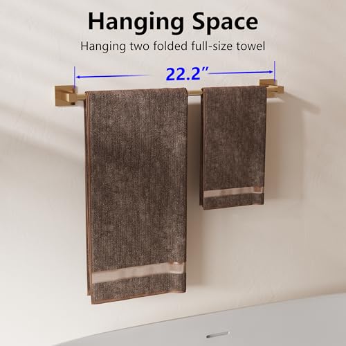 Towel Bar Towel Racks for Bathroom Wall Mounted (Gold / Wall-Mounted)