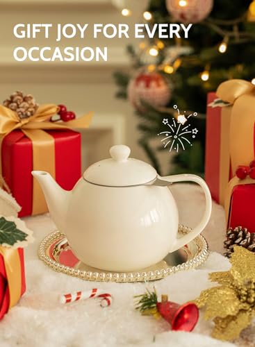 Teapots for Tea (White / 27oz (with infuser))