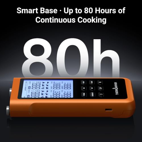 Sub 1G Wireless Meat Thermometer (Orange)