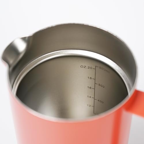 Stainless Steel Small French Press (20 oz / Red)