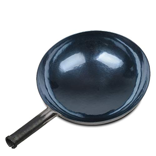 ZhenSanHuan HandHammered Carbon Steel Stir Fry Wok NoCoating