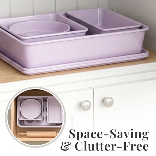 8 Piece Stackable Bakeware Set (Lavender)