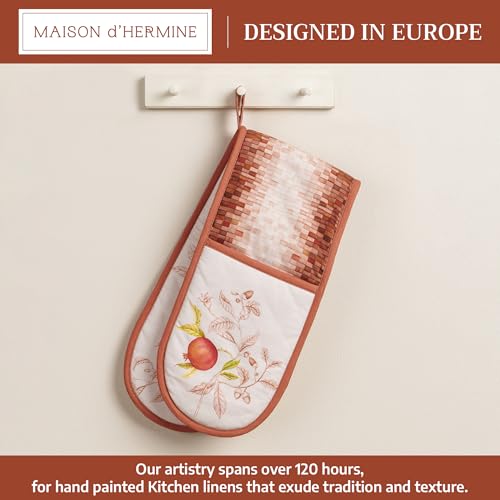 Double Oven Mitts 100% Cotton Double Oven Glove (128 - Vintage Harvest / 7" x 35" (Double Oven Mitt))