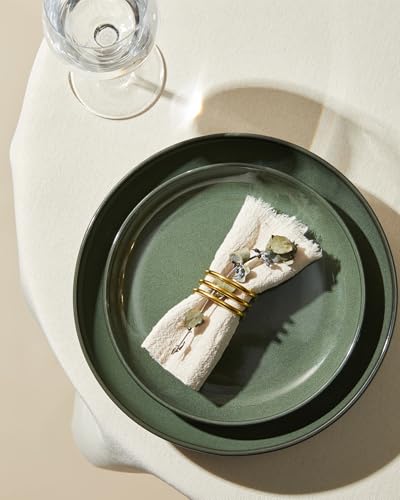 Ceramic Dinnerware Sets for 4 (Moss Green / Set (12pcs))