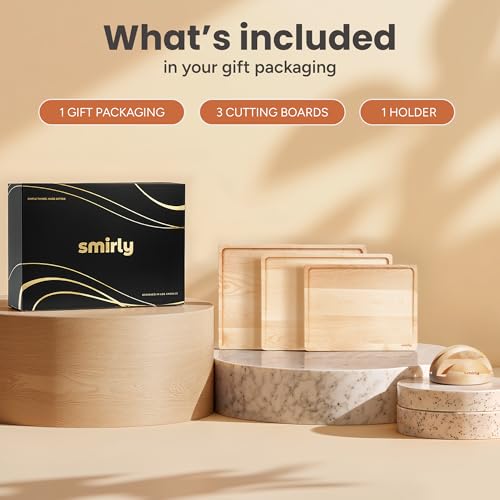 Cutting Boards for Kitchen (Light Brown / 4-Piece)