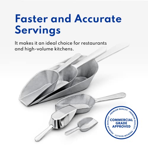Cast Aluminum Flat Bottom Utility Scoop