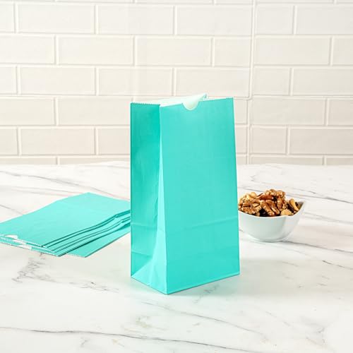Turquoise Paper Bag (4 lb / Turquoise)