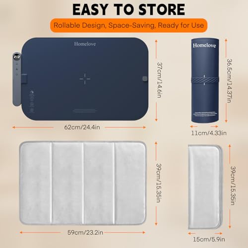Warming Mat for Food (Dark-blue / L: 24.4''×14.6'')