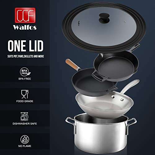 2 Pcs Universal Pot Lids (2pcs 10" to 15")