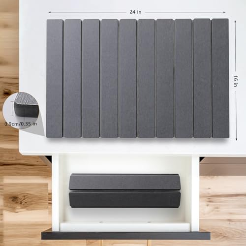 Large Stone Drying Mat for Kitchen Counter (Dark Gray / 24" x 16")