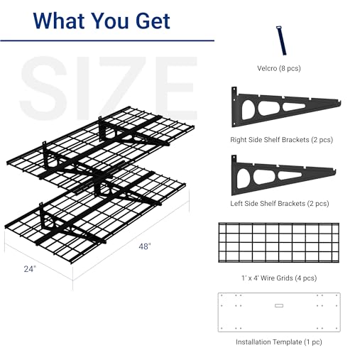 2 Pack 2x4ft 24 (2 pack-2x4 ft / Black)