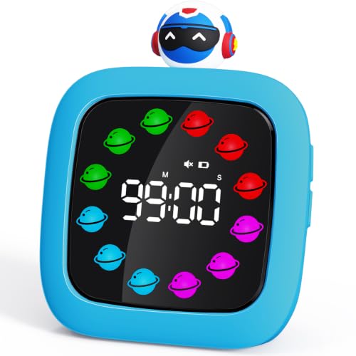Digital Visual Timer for Kids (Robot Doll-dark Blue)
