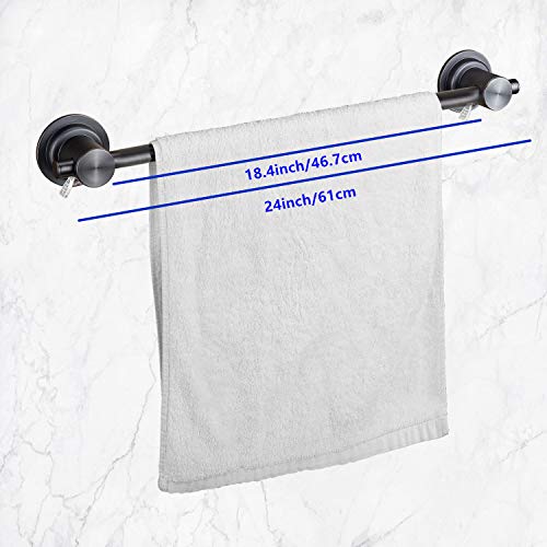 24 inch Suction Cup Towel Bar (Suction Towel Bar-24 Inch Rubbed Bronze)