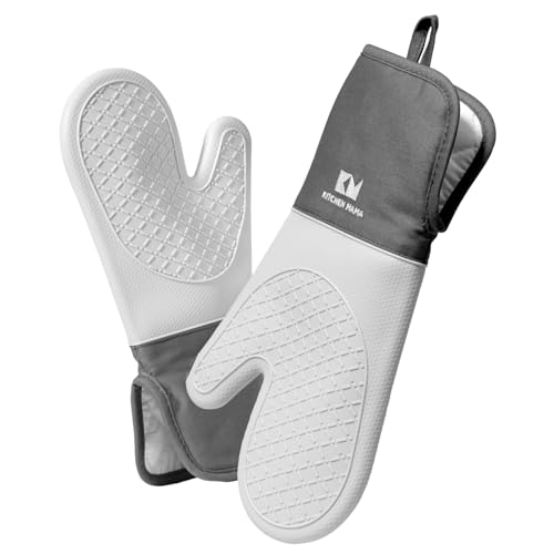 UltraShield Silicone Oven Mitts (Metal Gray / Standard)