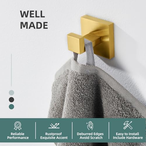 Brushed Dark Gold Towel Hook (1 Pack / Brushed Dark Gold)